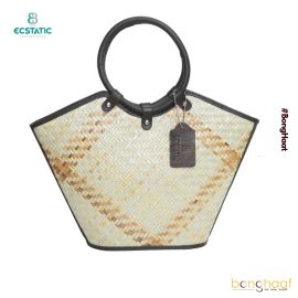 Ecstatic Leather with Sitalpati Hand Bag (Brown)