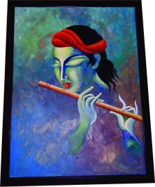 Lord Krishna Hand Painted Art 