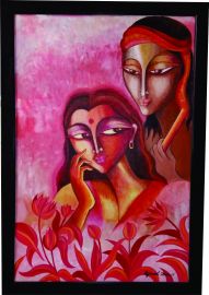 Radha Krishna Canvas Paintings - Modern Art 
