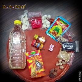 Saraswati Puja Kit with Saraswati Idol WO Metal Items