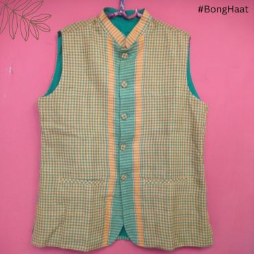 Green & Yellow Gamcha Jacket 