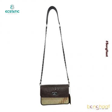 Ecstatic Leather with Sitalpati sling Bag (Brown)
