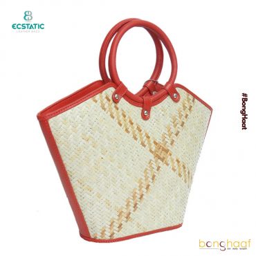 Ecstatic Leather with Sitalpati hand Bag (Red)