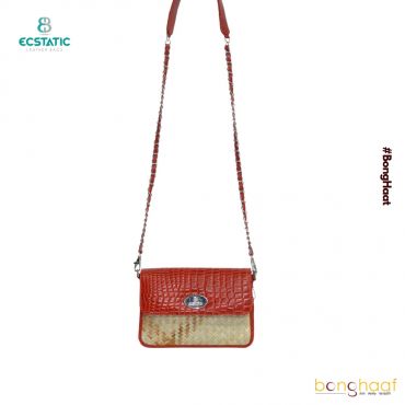 Ecstatic Leather with Sitalpati sling Bag (Red)