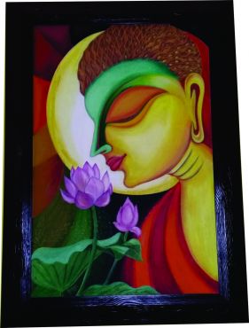 Lord Buddha Hand Painted Art 