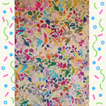 Bird Theme Kantha Stitched Dupatta