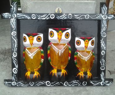 Wooden Owl Frame for Home Decoration 