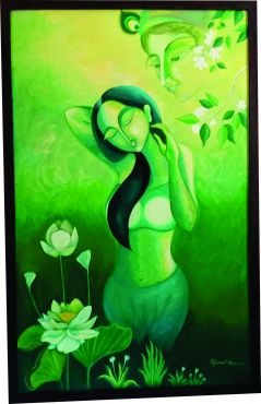 Radha Krishna Hand Painted Art 