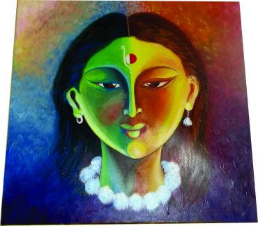 Radha Hand Paintings Modern Art 