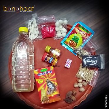 Saraswati Puja Kit with Saraswati Idol WO Metal Items